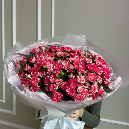 Букет из кустовых роз💐🤍