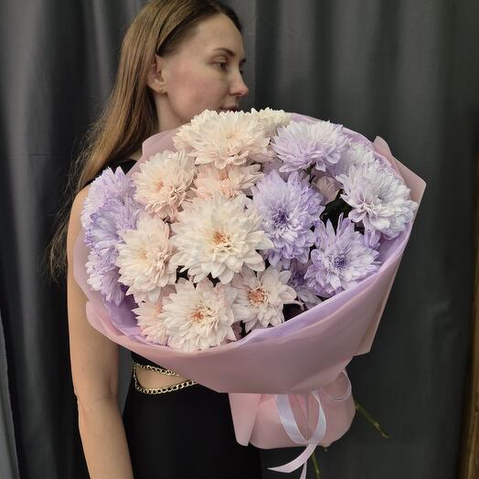 Букет акварельных хризантем