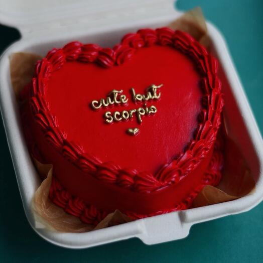 Бенто-сердце в стиле Ламбет с рюшами «cute but scorpio»