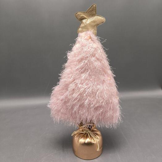 Ель новогодняя гламурная розовая