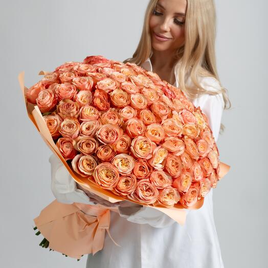 Роза Кахала 50 см 101 шт в упаковке