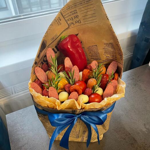 Мужской подарок/ мужской букет/ букет из колбасы