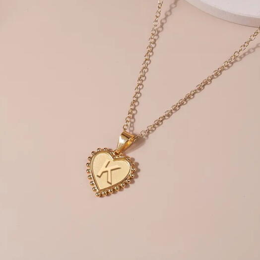 K letter necklace