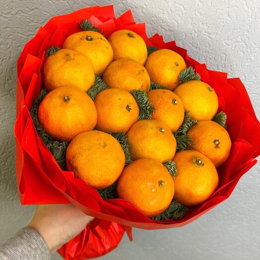 Съедобный букет с мандаринами - Мандаринки 🍊 🍊