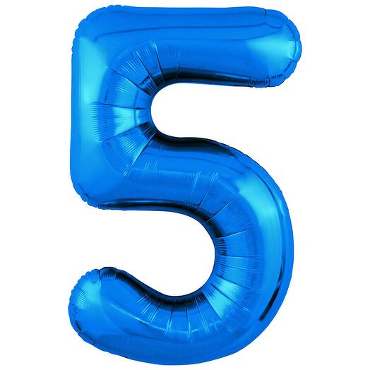 Цифра 5 Синий