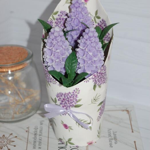 Букет сирени из мыла