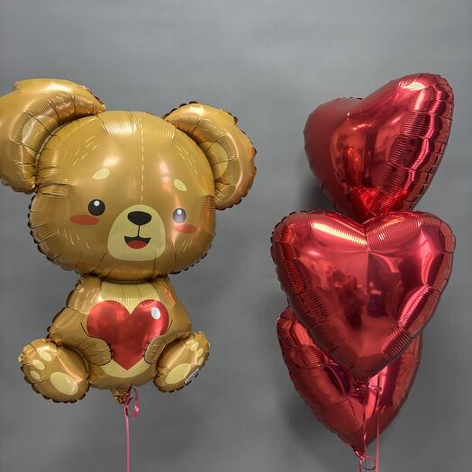 Набор «With love» из фольгированных шаров