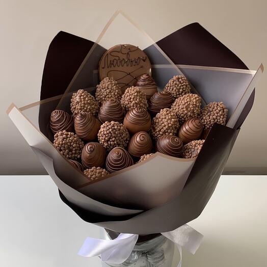 Frutas cubiertas de chocolate, Fresas cubiertas de chocolate