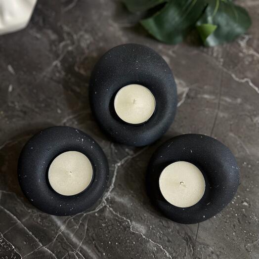 Набор авторских подсвечников со свечами