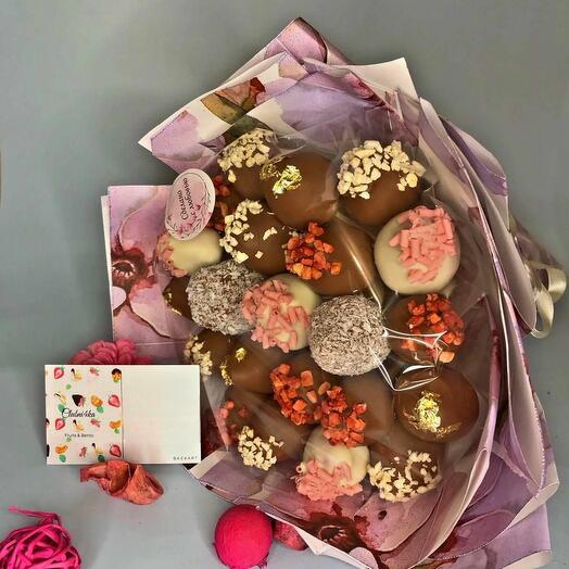Ramo de fresas cubiertas de chocolate (21 fresas)