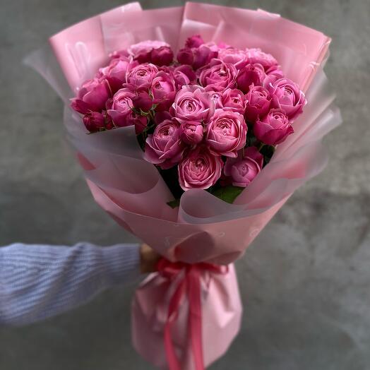 Букет из пионовидных кустовых роз 💕🌿