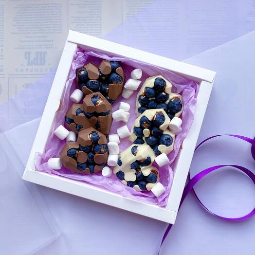 Arándanos cubiertos de chocolate