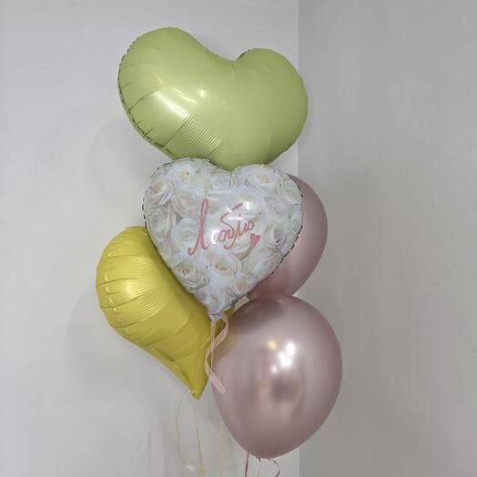 Набор шаров "Признание в любви, краски весны"