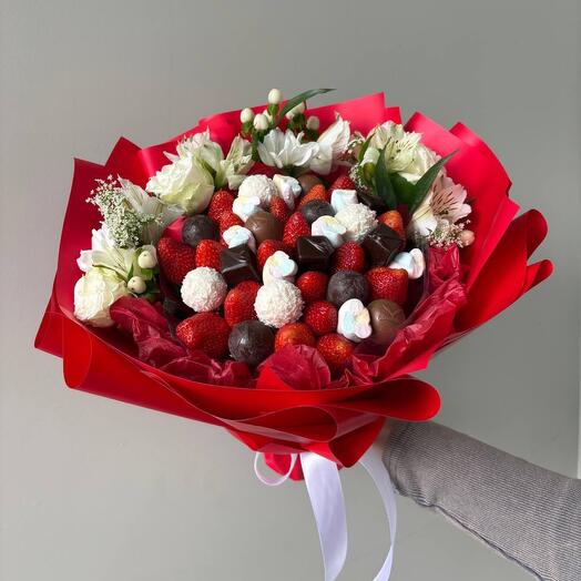Mezcla dulce con flores