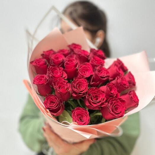 -20%АКЦИЯ🌹Монобукет "Страсть"/роза Кения/кенийские розы/Цветы Уфа/Доставка цветов Уфа/Цветы в Уфе