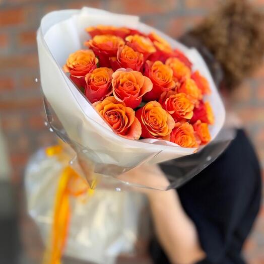 Bouquet of 21 fiery Roses