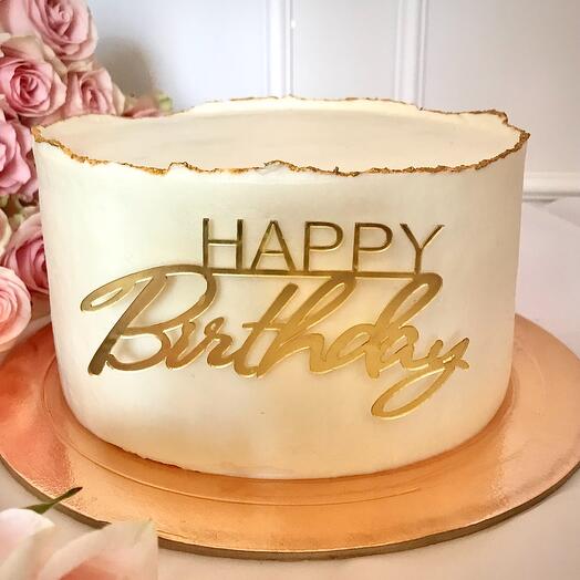 Торт с топпером Nappy Birthday/День Рождения