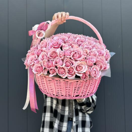101 роза в корзине💞