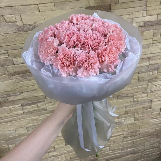 Моно из розовых диантусов