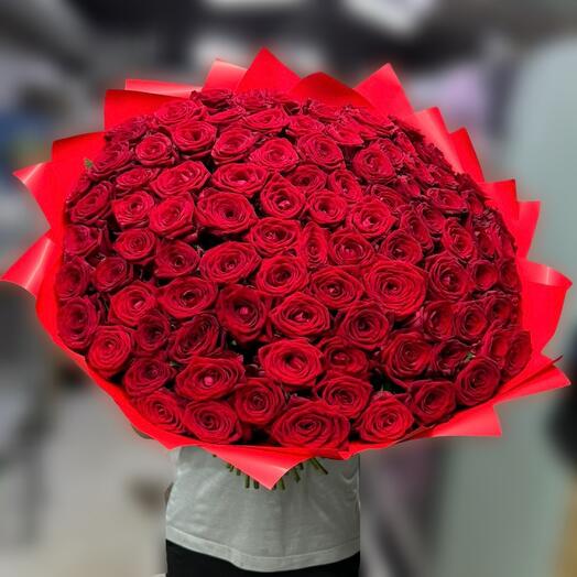 101 красная роза