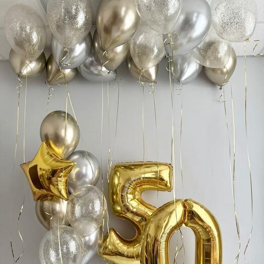 Воздушные шары на юбилей 50 лет