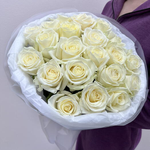Букет 25 белых роз