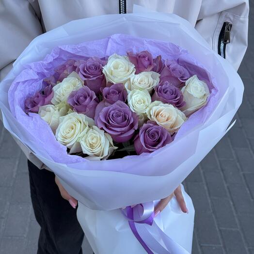 Моно букет из 19 роз