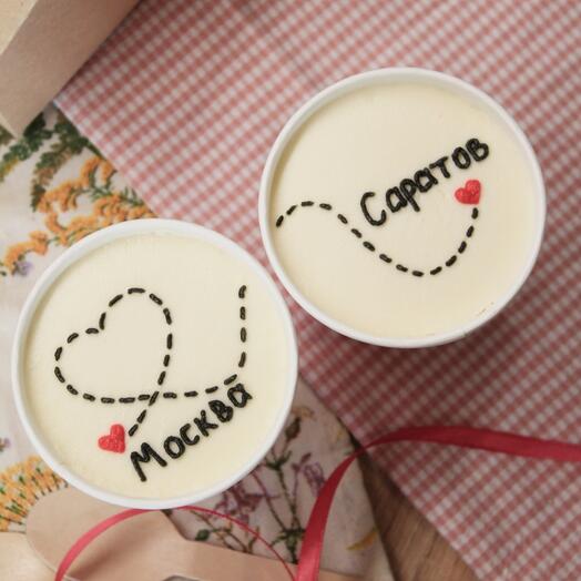 Набор Cake to go, Торт в стакане, 2 шт (ваш дизайн)