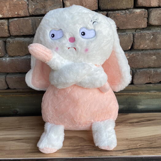 Pink bunny offended