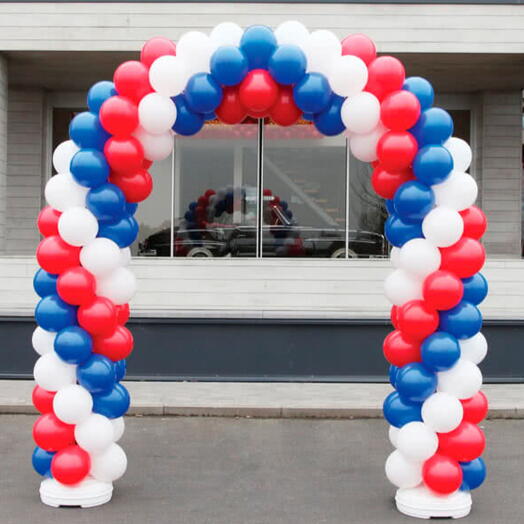 Гирлянда из шаров 7м на каркасе, на открытие магазина (цвет можно изменить)