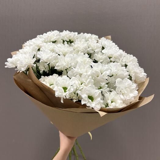 Букет белых хризантем