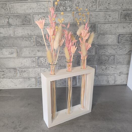 Настольная рамка-ваза с сухоцветами