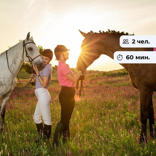 Два наездника. Конная прогулка в д. Ильино