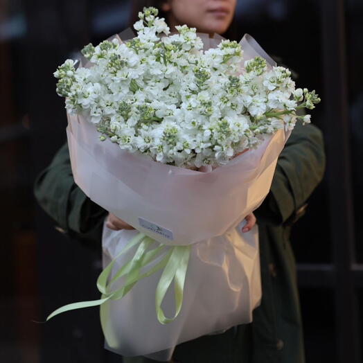 Букет из белой маттиолы