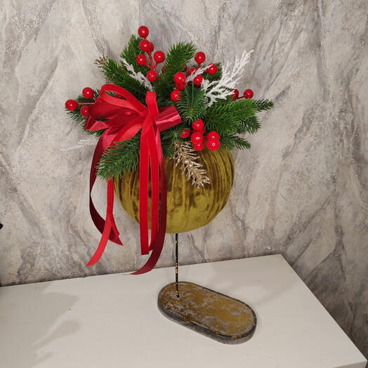 Новогодний шар на подставке 6