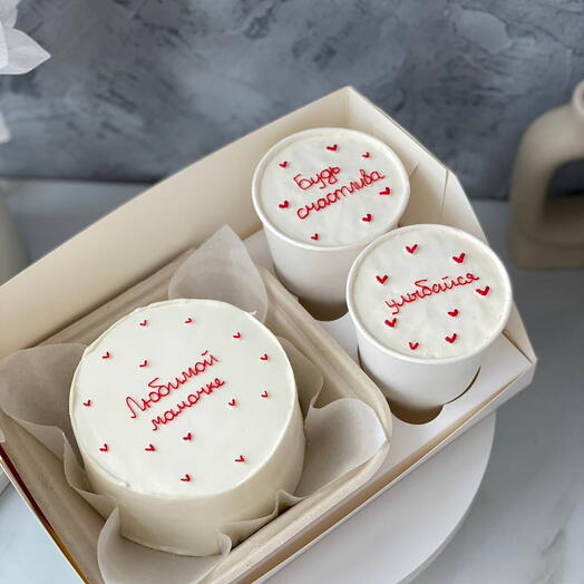 Набор для мамы | бенто торт и 2 cake to go | трайфлы | на день рождения