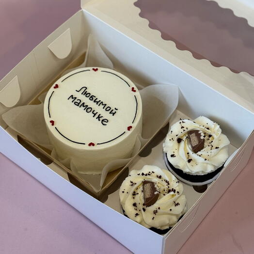 Бенто + 2 капкейка