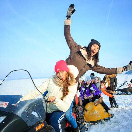 🎀 Подарочный сертификат 💝  Поездка на снегоходе Стандарт 1 участник 30 мин - электронный