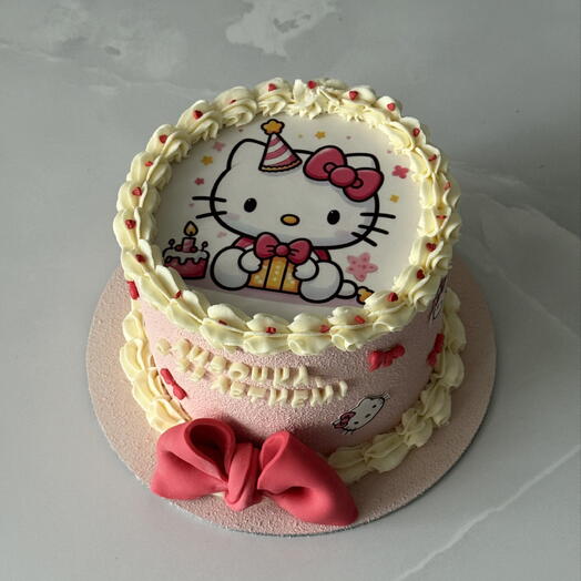 Торт Hello Kitty с вашей надписью в подарок