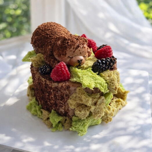 Бенто-торт муссовый - "Мишка в лесу "