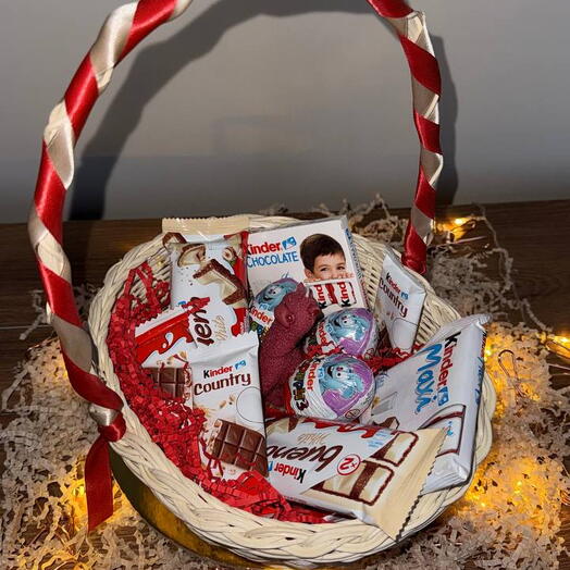 Корзина со свечой kinder