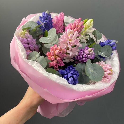 11 гиацинтов! (гиацинты, эвалипт)