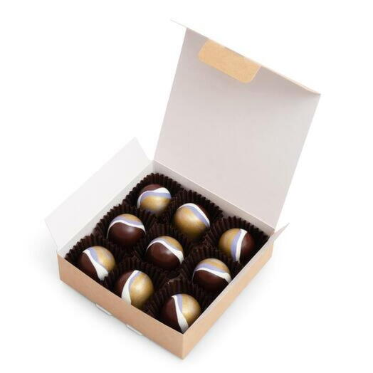 Коробка с конфетами «Ягодный маффин» 9шт, Кантата