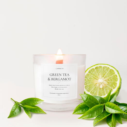Свеча ароматическая «Green tea Bergamot