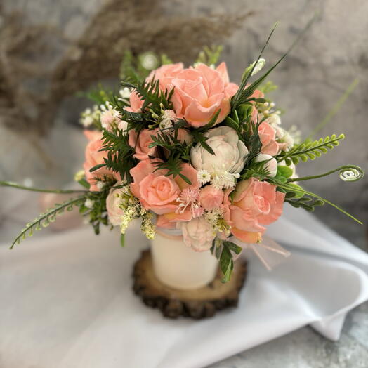 Букет из мыла роза и пион