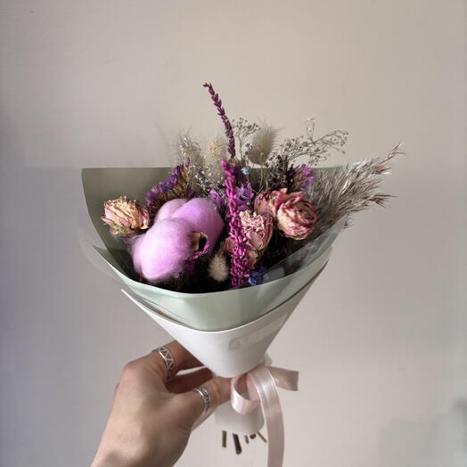 Букет из сухоцветов из хлопка