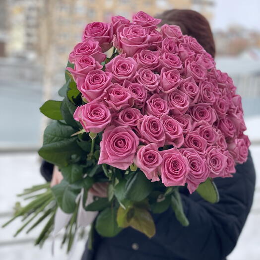 51 роза под ленту