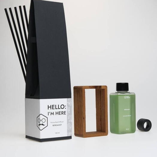 Диффузор ароматический для дома с палочками "Cedarwood Blanc, Cashmere Musk   Black Coral", 100 мл
