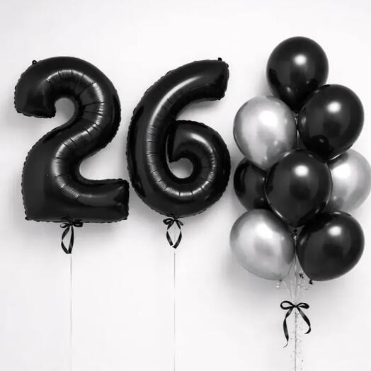 Сет шаров «Birthday Black»