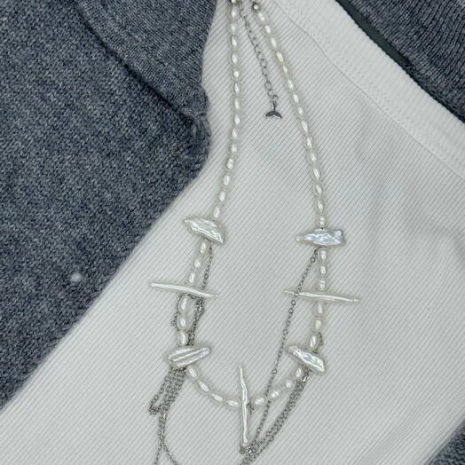 Ожерелье из натурального демчуга и цепей